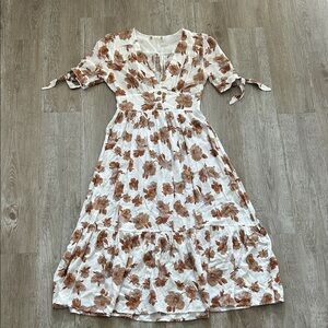 Altar’d State Rust Floral Maxi Dress